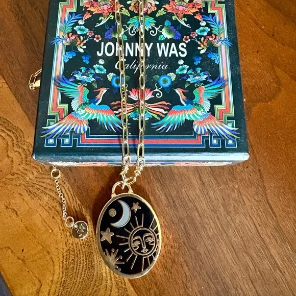 Johnny Was Celestial Necklace, new in box
Never worn, gold with sun moon stars - Picture 2 of 4